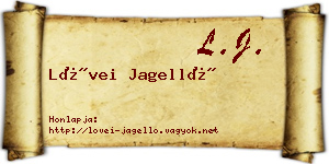 Lövei Jagelló névjegykártya
